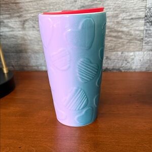 2023 Starbucks Ombré Ceramic Embossed Tumbler with Lid